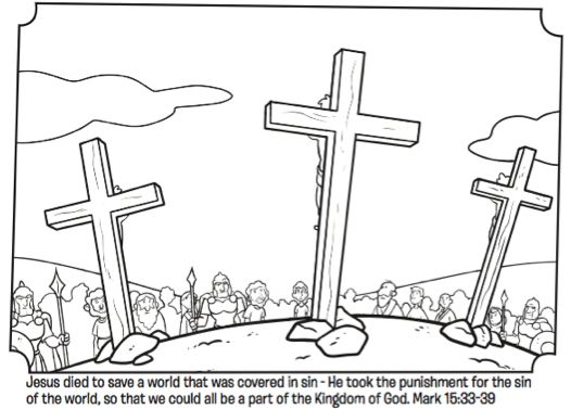 Jesus On The Cross Coloring Page From Whats In Bible