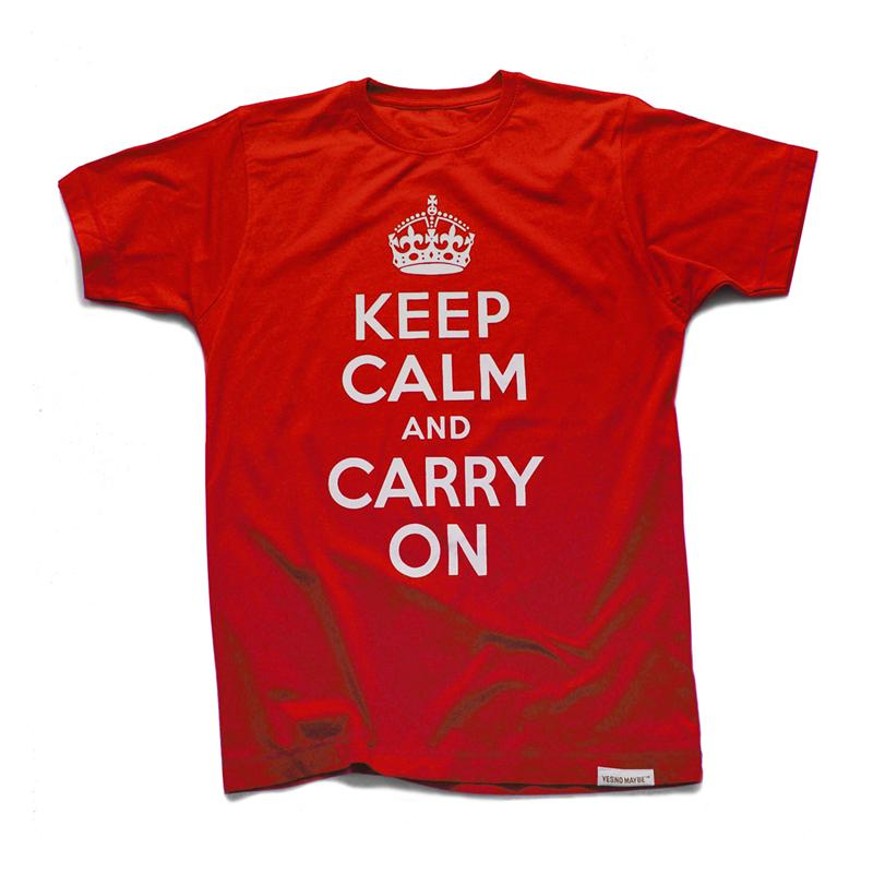 t-shirt design ideas - keep calm and carry , keep calm font, keep calm logo on t-shirt