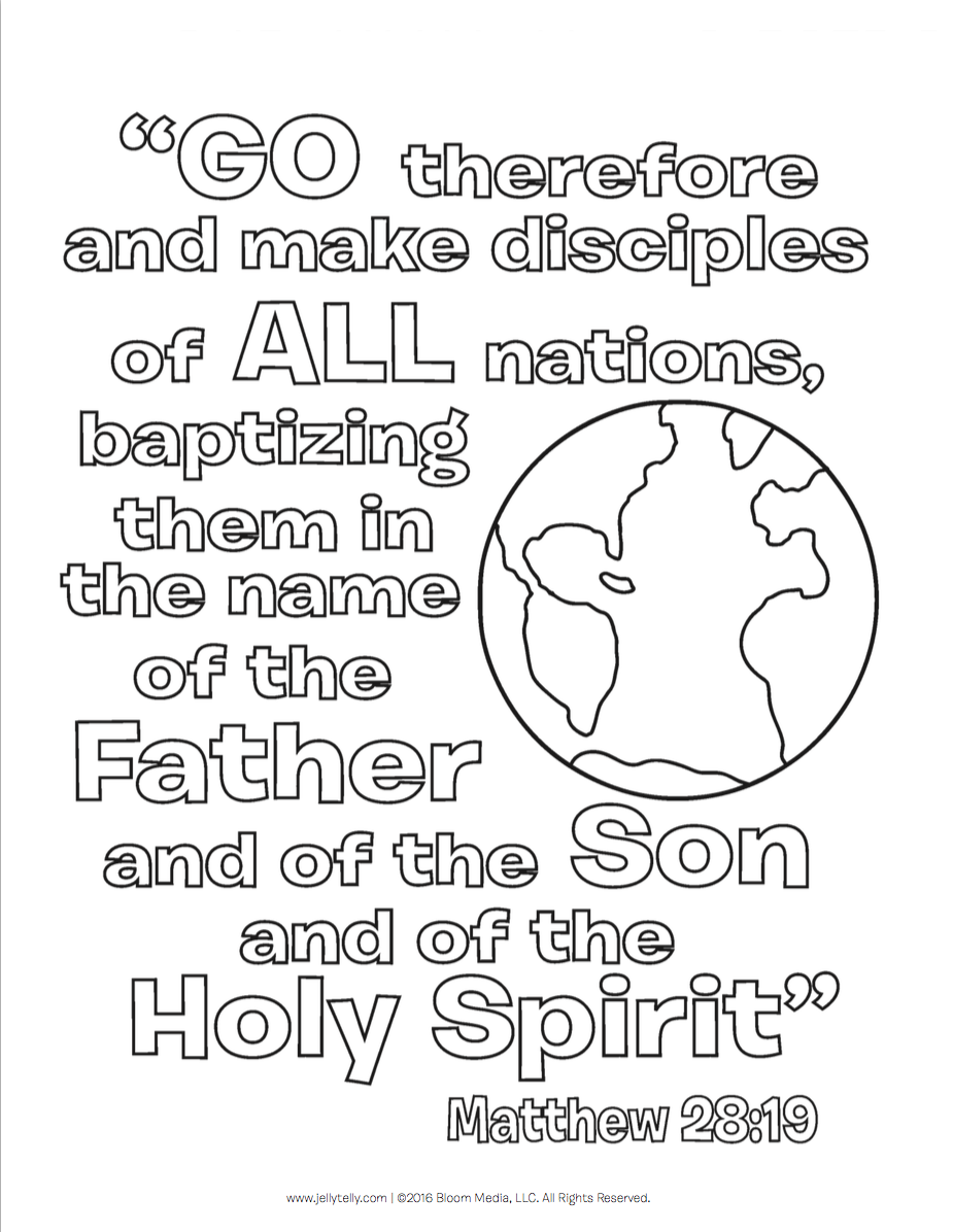 Today s free printables are two coloring pages one of Jesus empty tomb and one Matthew 28 19 The Great mission coloring page Download them here