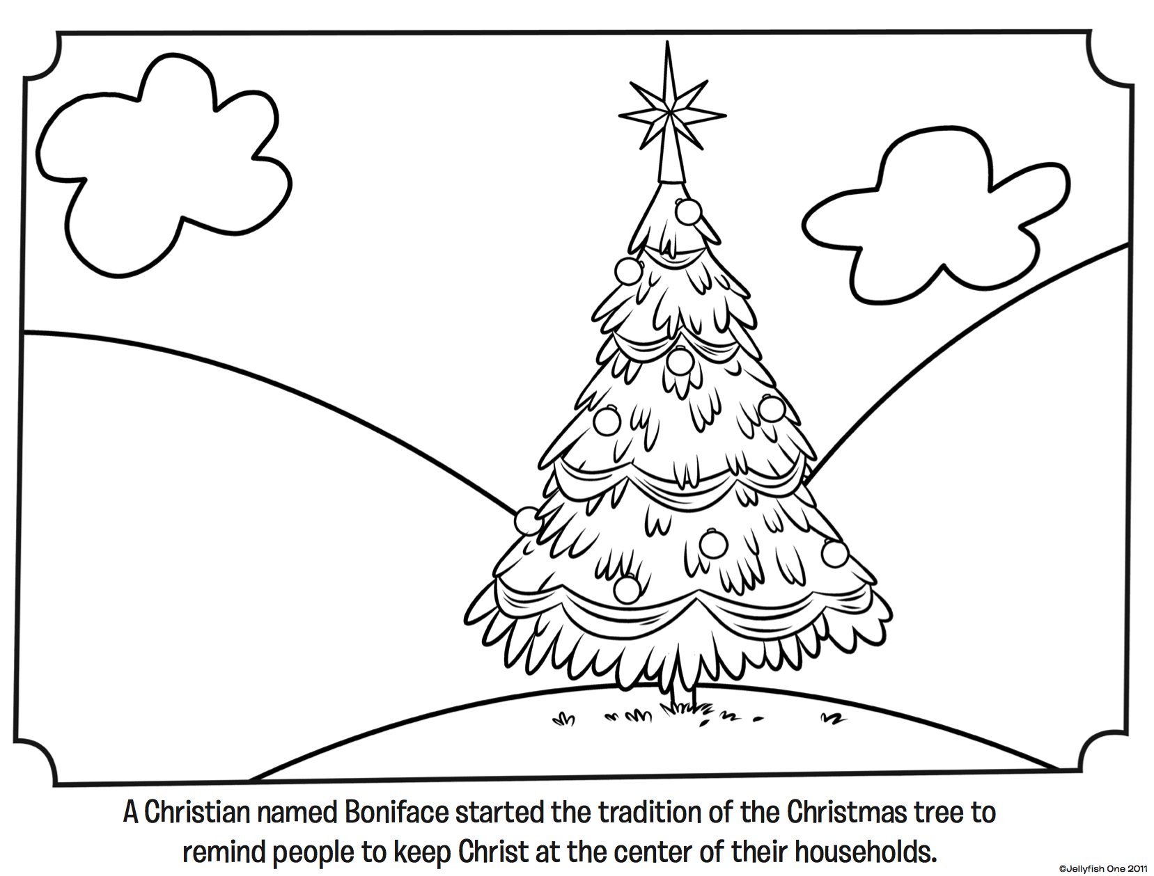 here to a coloring page of Julius I declaring December 25 as the day to celebrate Jesus birth