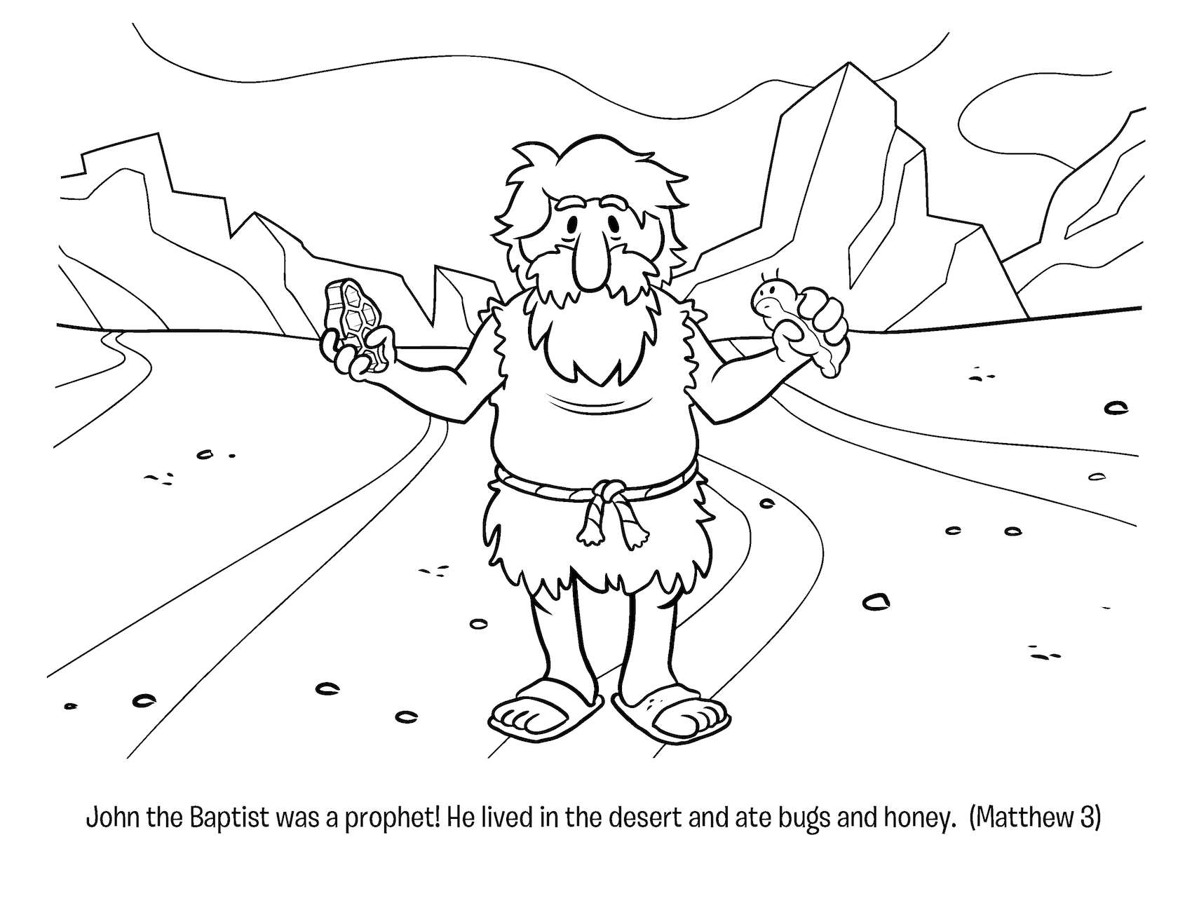 Today s free activity is a John the Baptist coloring page Download the coloring page here