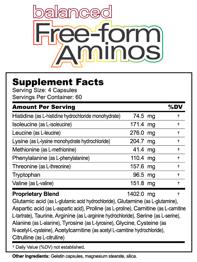 Balanced Free Form Aminos Each Capsule Has 15 More Nutratalk Blog