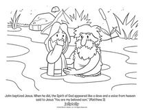 Jesus Is Baptized Coloring Page