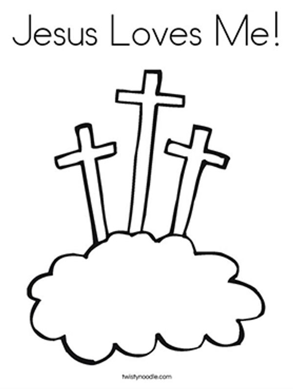 god loves me coloring page