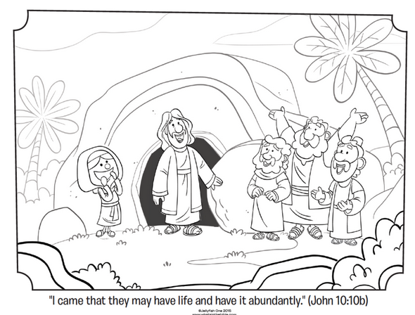 Download This Coloring Page Celebrating That Jesus Is Risen