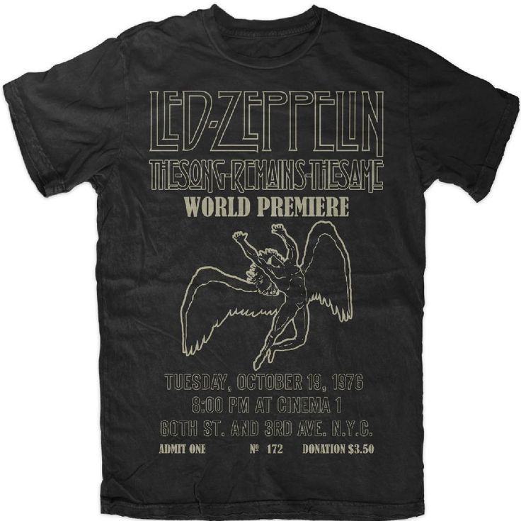 Iconic t shirt design - Led Zeppelin T-shirt, black t-shirt