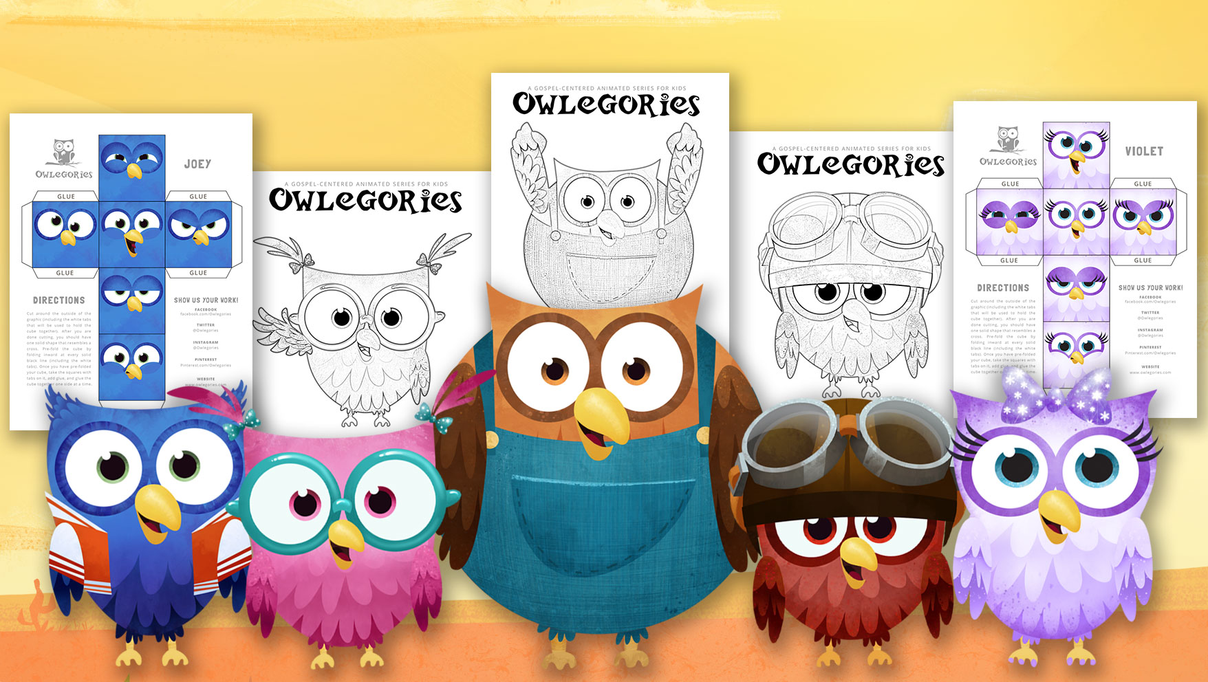 Owlegories Coloring Pages: Owlegories Crafts!